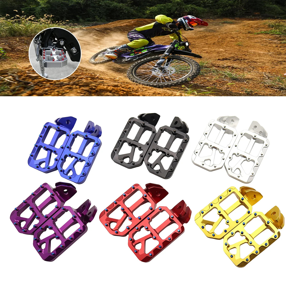 CNC Aluminum Foot Pegs for Sur-Ron Light Bee X & S | Multiple Colors